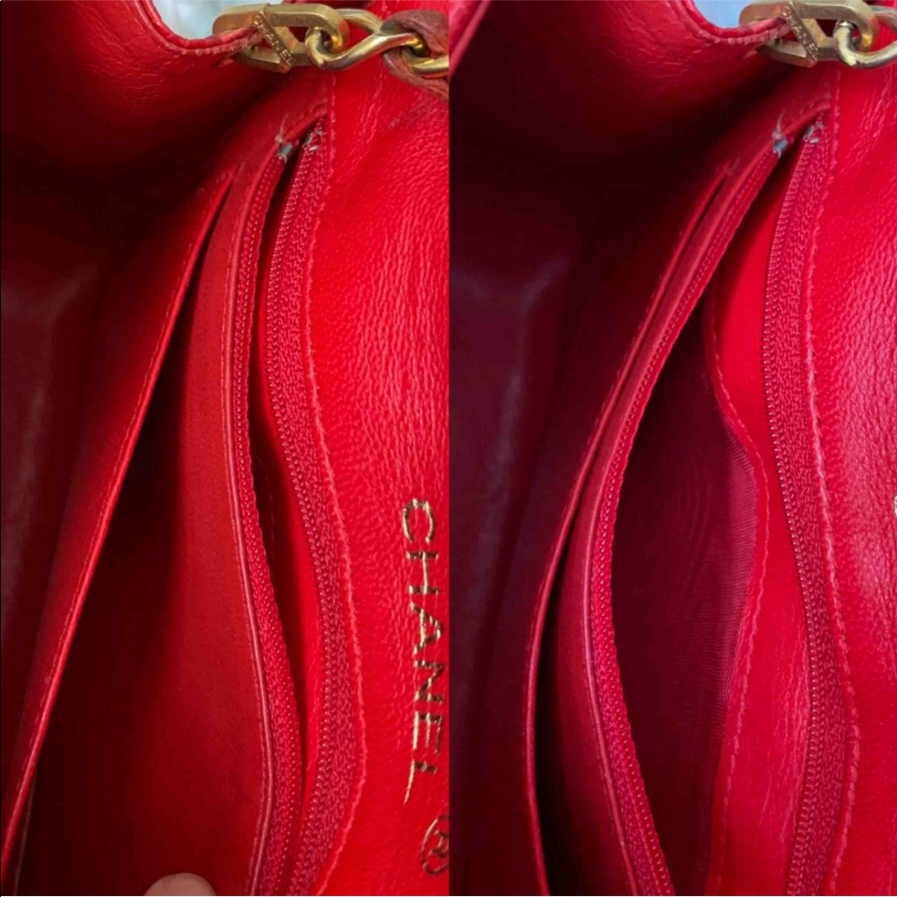 RARE Chanel Red Lizard square mini collectible - Picture 10 of 16